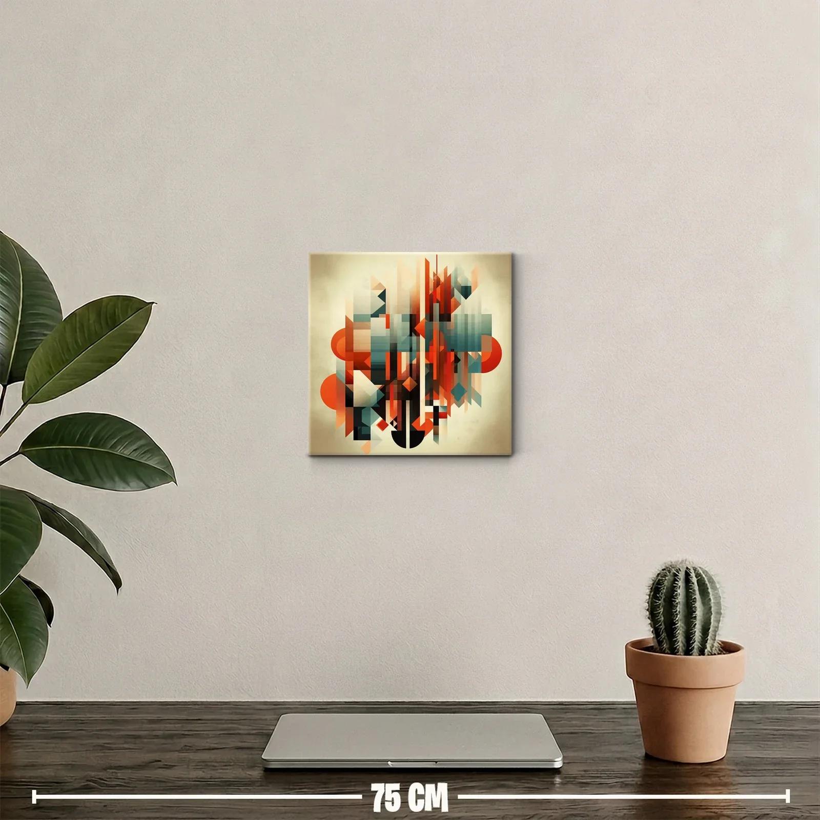 Composición abstracta con formas geométricas en tonos cálidos — miniatura 2