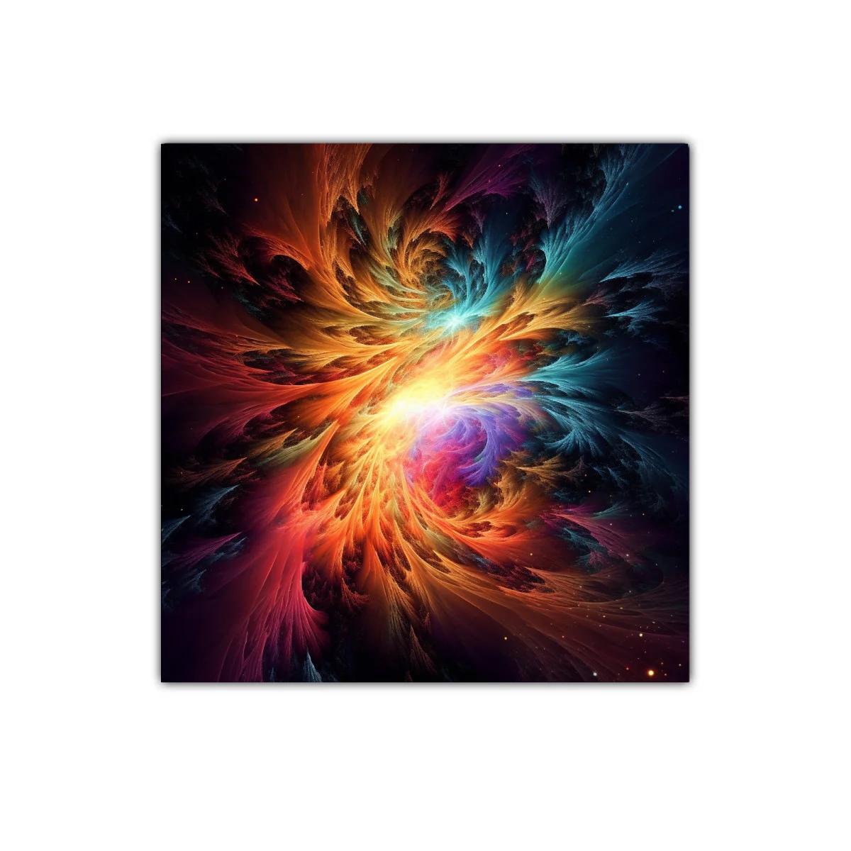 Explosión de color vibrante en composición abstracta dinámica — imagen principal