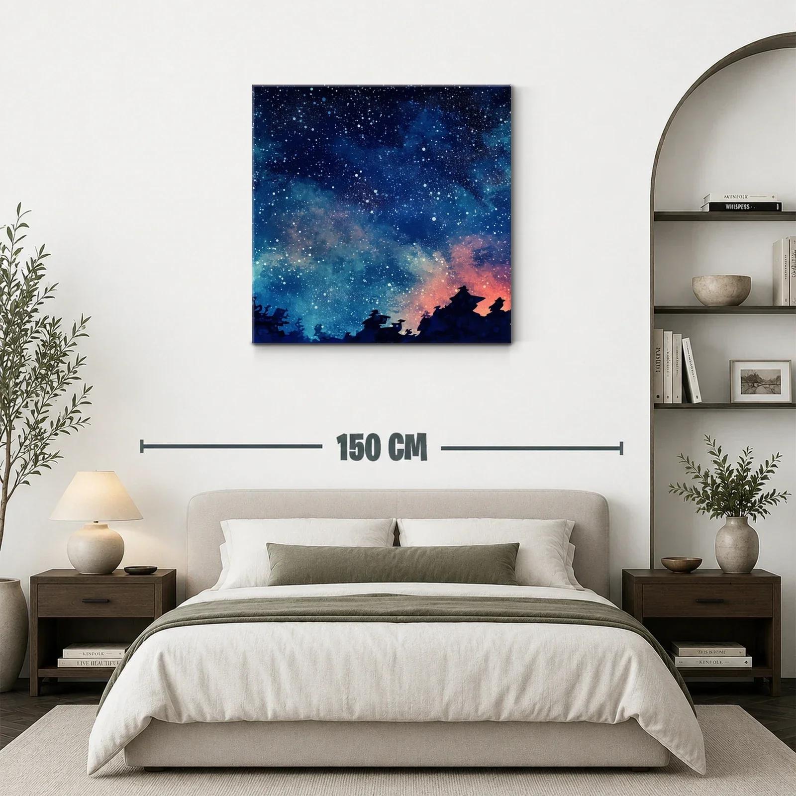 Cielo Estrellado con Siluetas de Montañas al Atardecer — miniatura 3