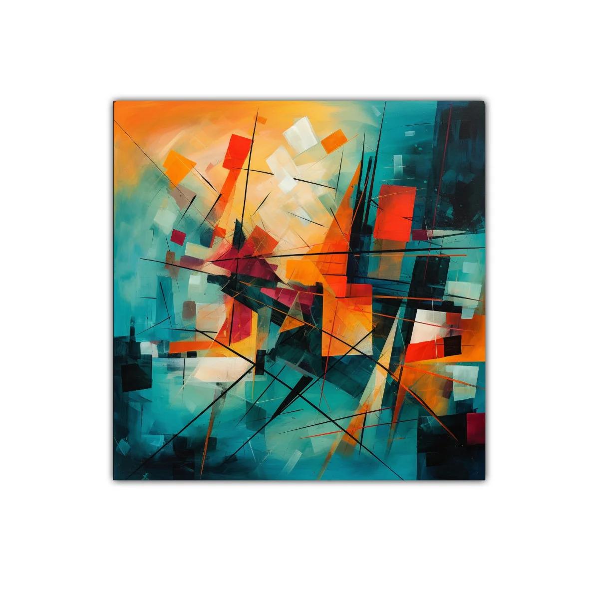 Composición abstracta en tonos vibrantes y contrastantes — imagen principal