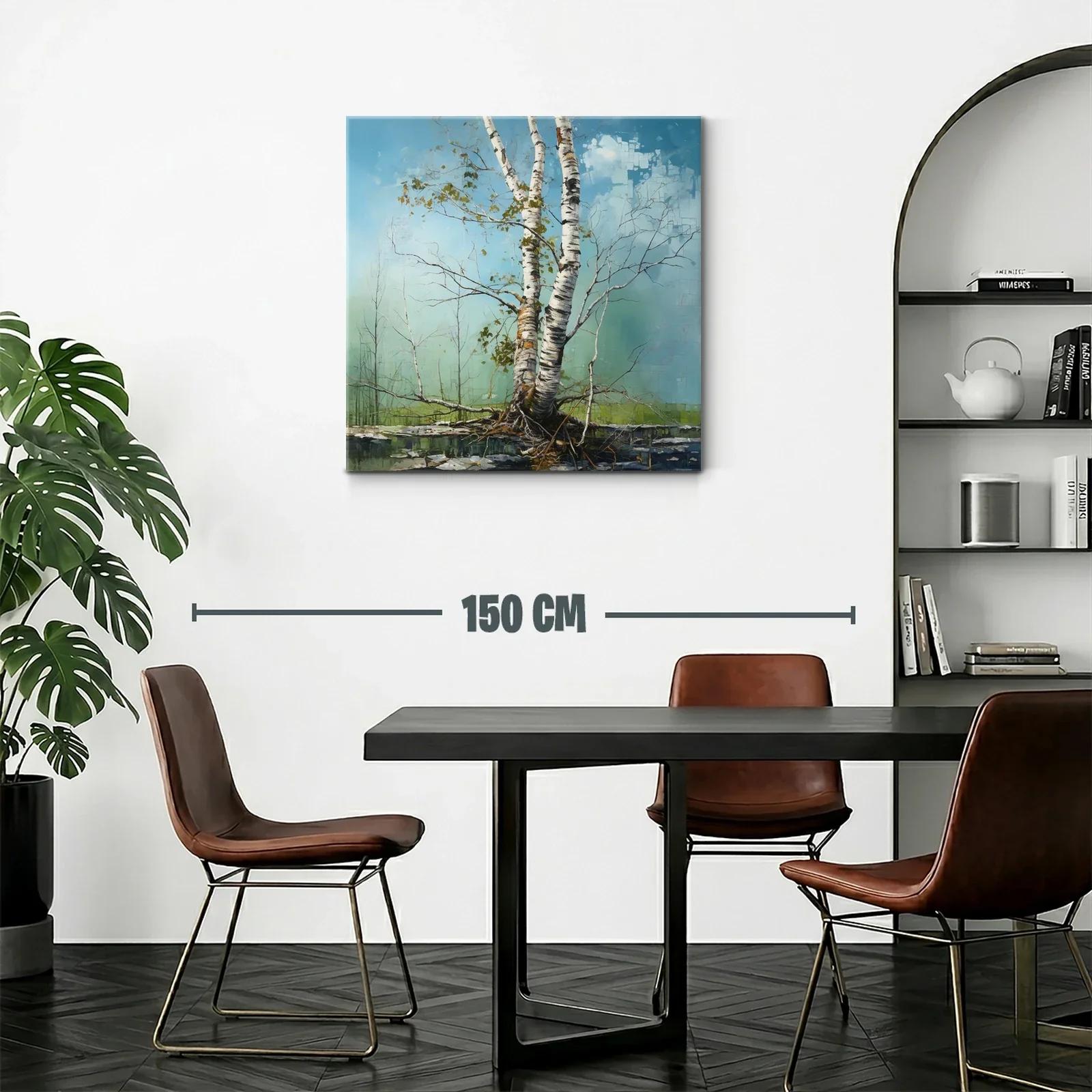 Árbol de abedul en paisaje sereno y natural — miniatura 2