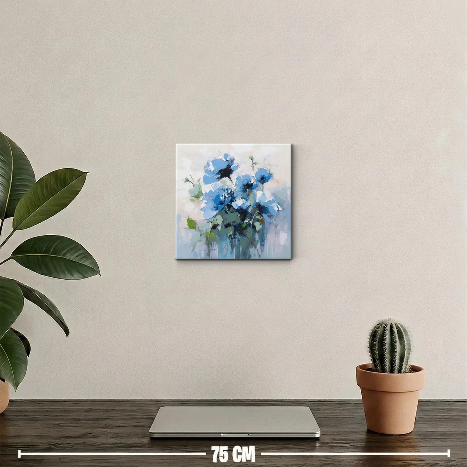 Decoración con ramo de flores azules en tonos suaves — miniatura 2