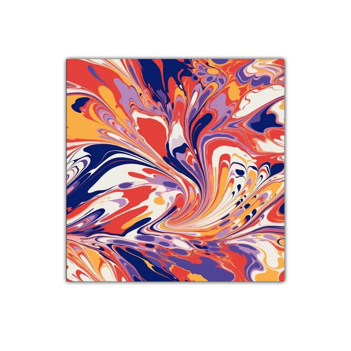 Cuadro abstracto con vibrantes remolinos de color — miniatura 1