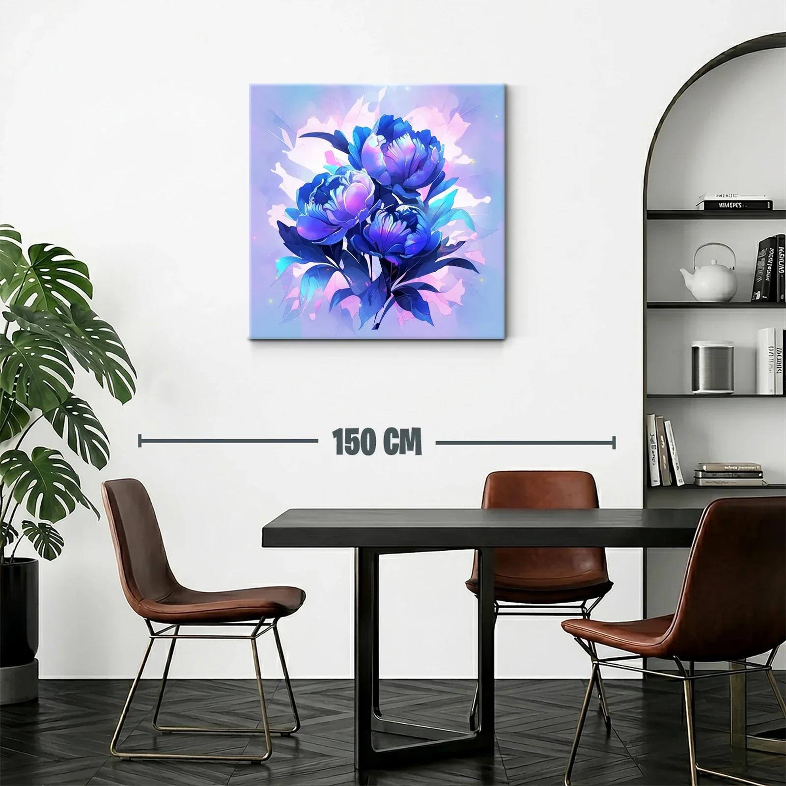 Ramo de flores en tonos azul y violeta vibrante — miniatura 2