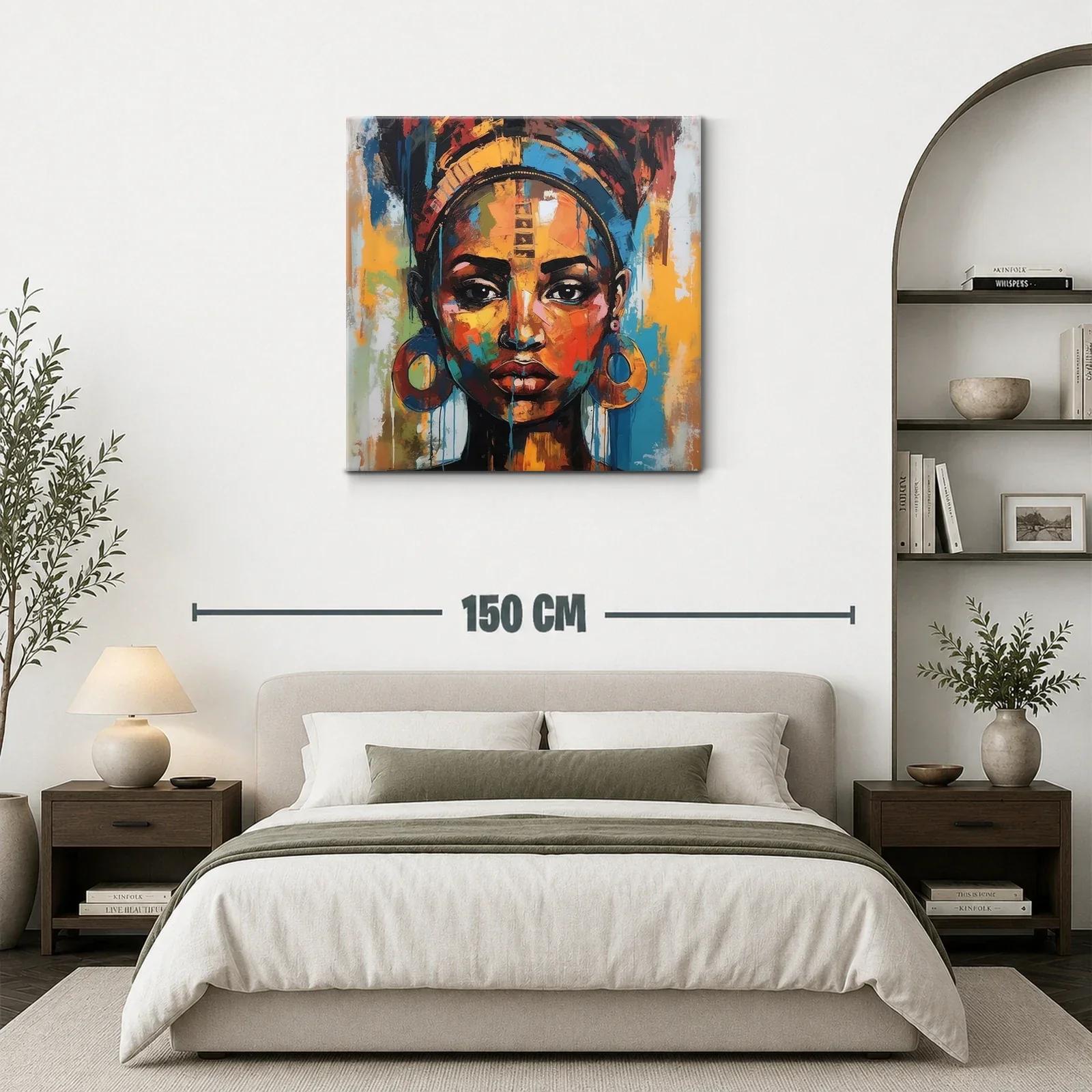 Retrato vibrante de mujer con estilo africano — miniatura 3
