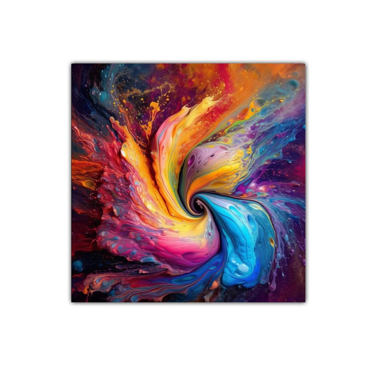 Explosión colorida en espiral vibrante y dinámica — imagen principal