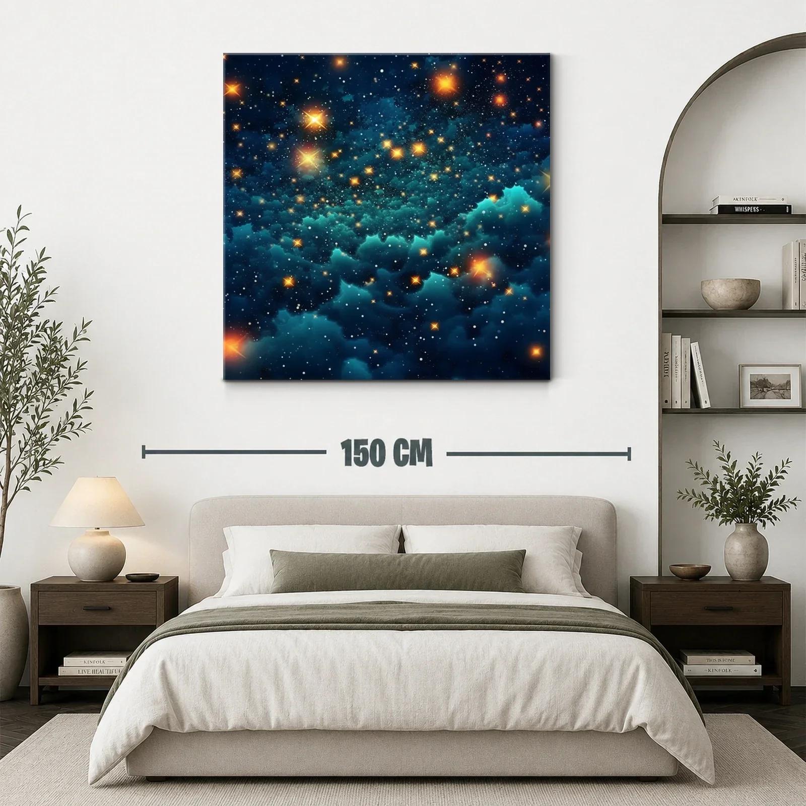 Cuadro mágico con paisaje estelar brillante y nebulosas — miniatura 3
