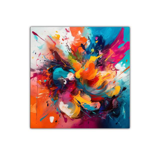 Explosión de color vibrante con movimiento energético