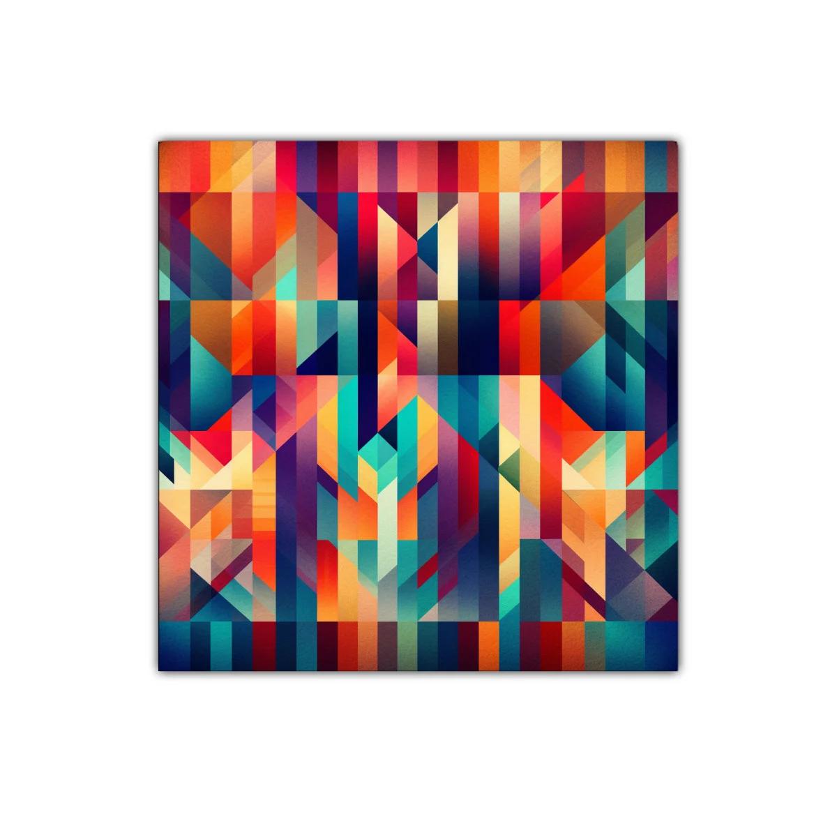 Composición geométrica con vibrantes tonos otoñales