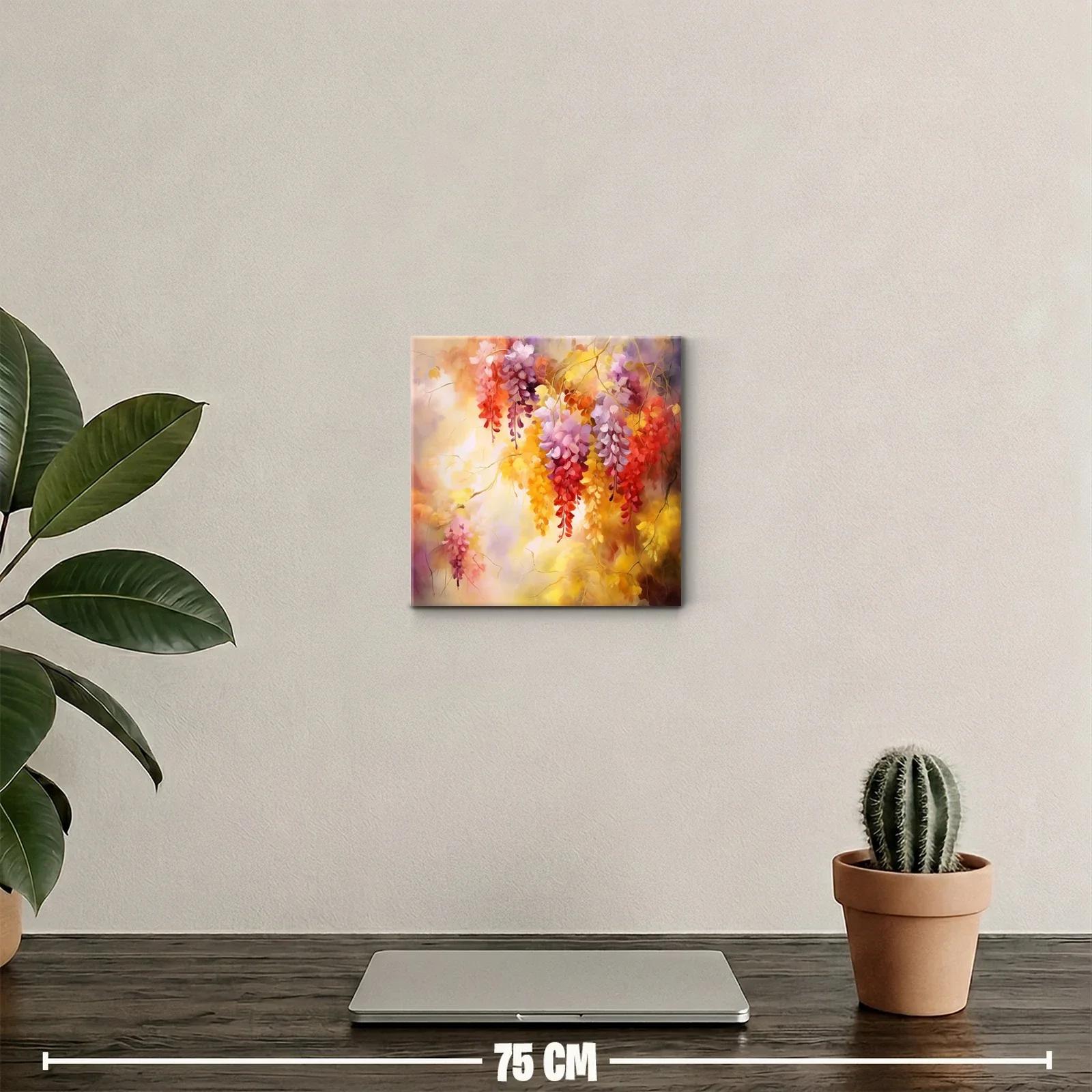 Cuadro Floral con Colores Cálidos y Vibrantes — miniatura 2