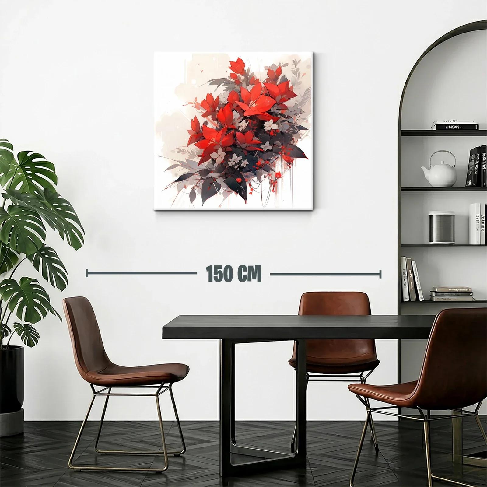 Ramo vibrante de flores rojas con toque moderno — miniatura 2
