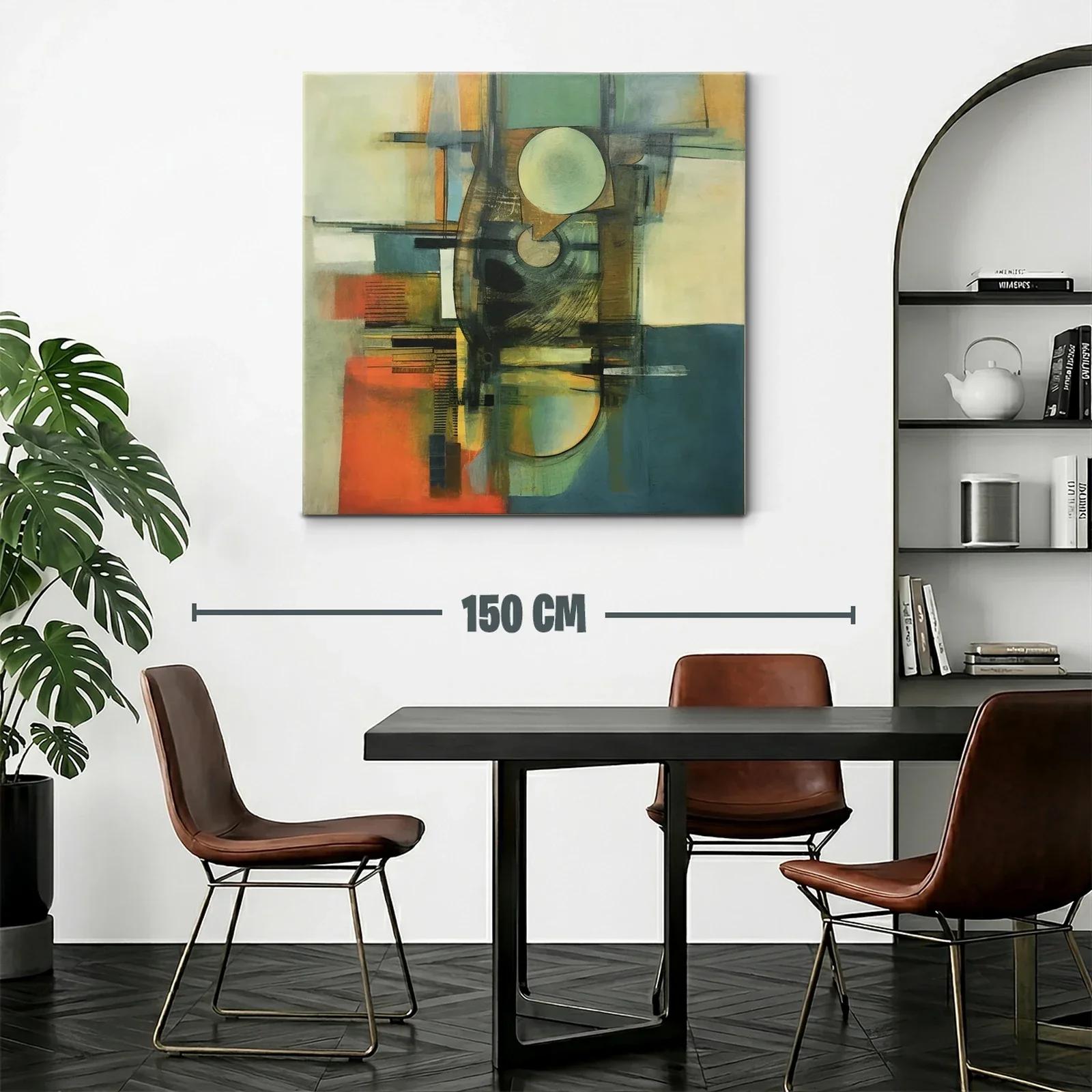 Composición abstracta con formas geométricas y tonos cálidos — miniatura 2