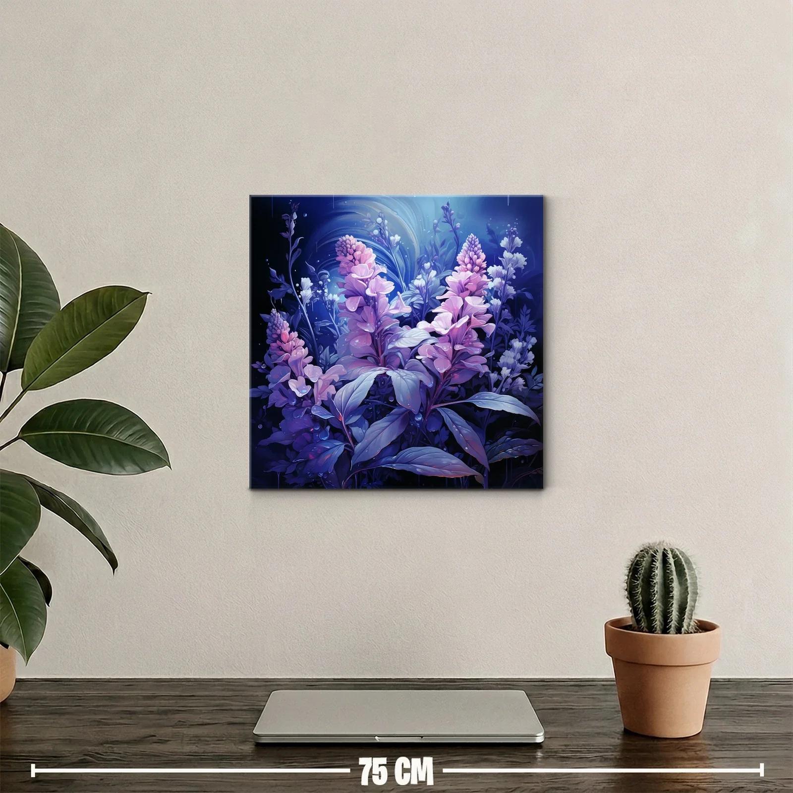 Elegancia floral en tonos malva y azul profundo — miniatura 2