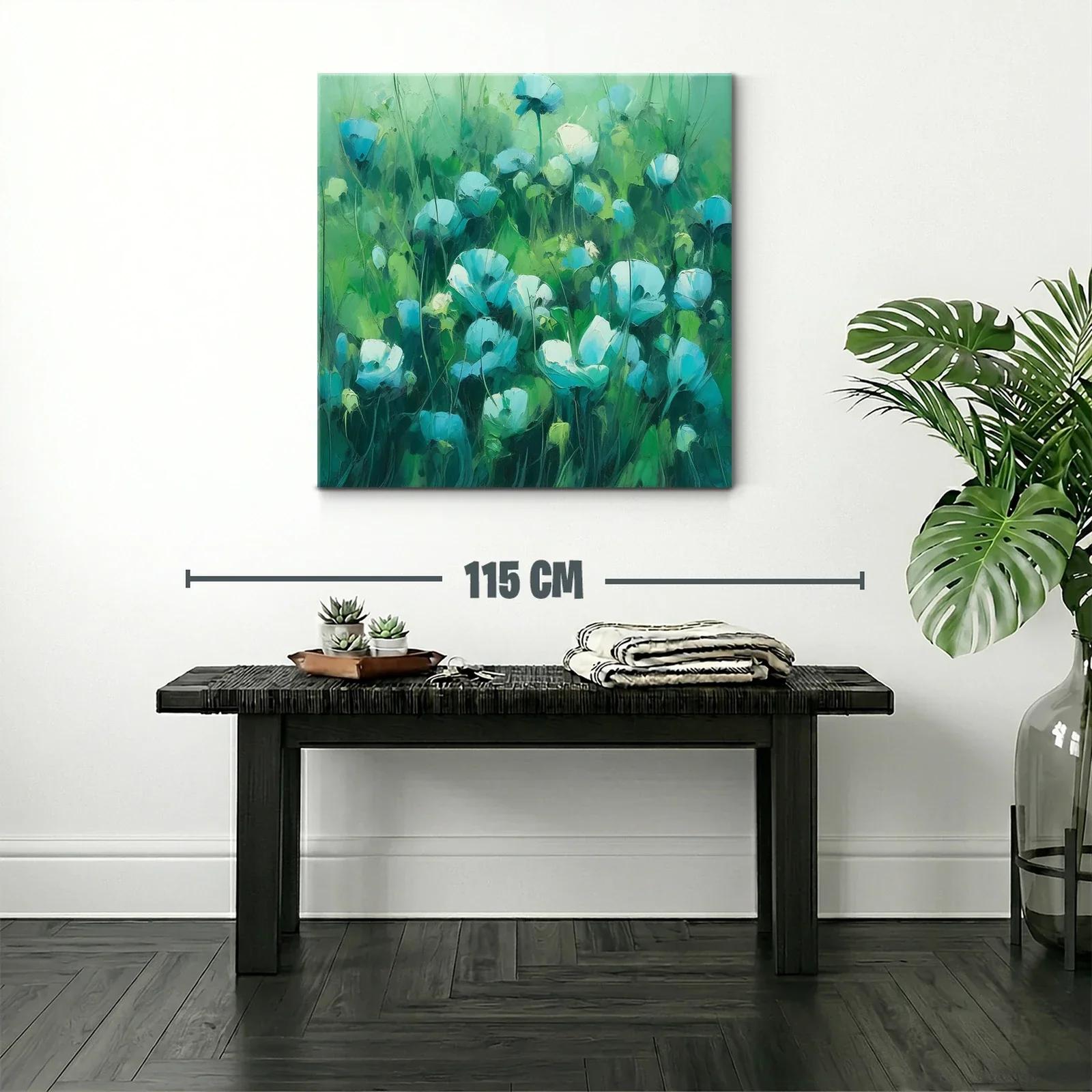 Ramo de flores en tonos verdes y azules vibrantes — miniatura 2