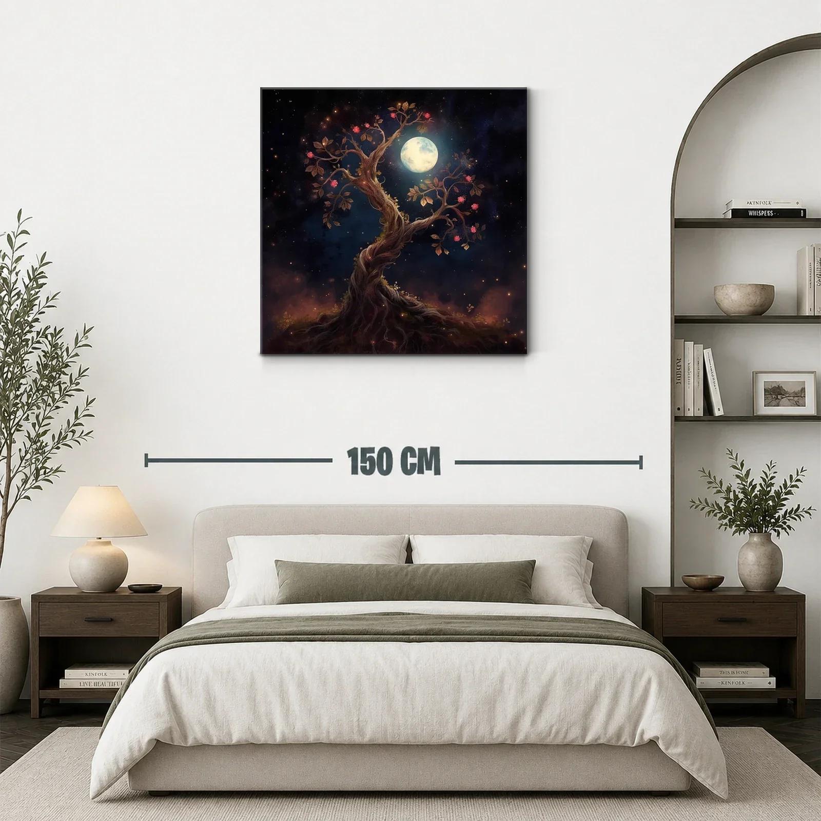 Árbol encantado bajo la luz de la luna llena — miniatura 3