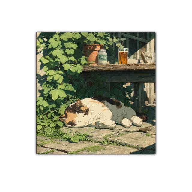 Tranquilidad felina bajo la cálida luz del sol