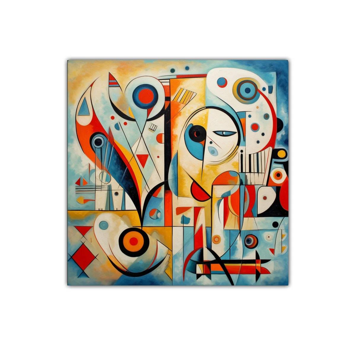 Composición abstracta con formas y colores vibrantes