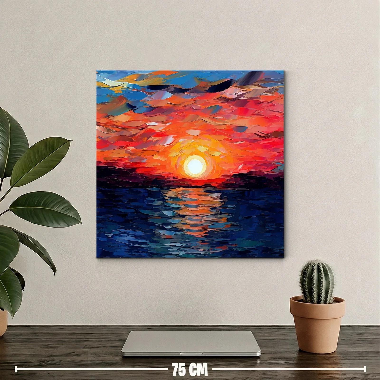 Atardecer vibrante con tonos cálidos y azulados — miniatura 2