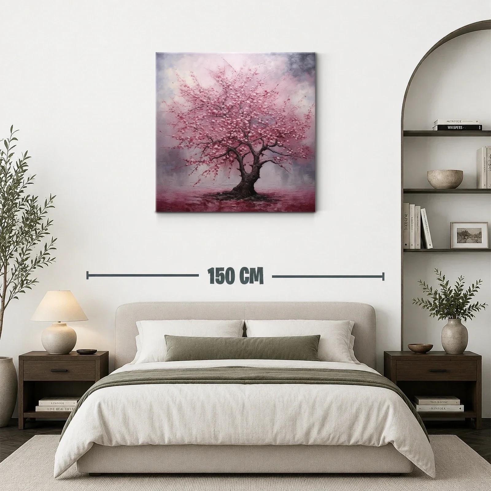 Árbol en flor con tonos rosados y ambiente etéreo — miniatura 3