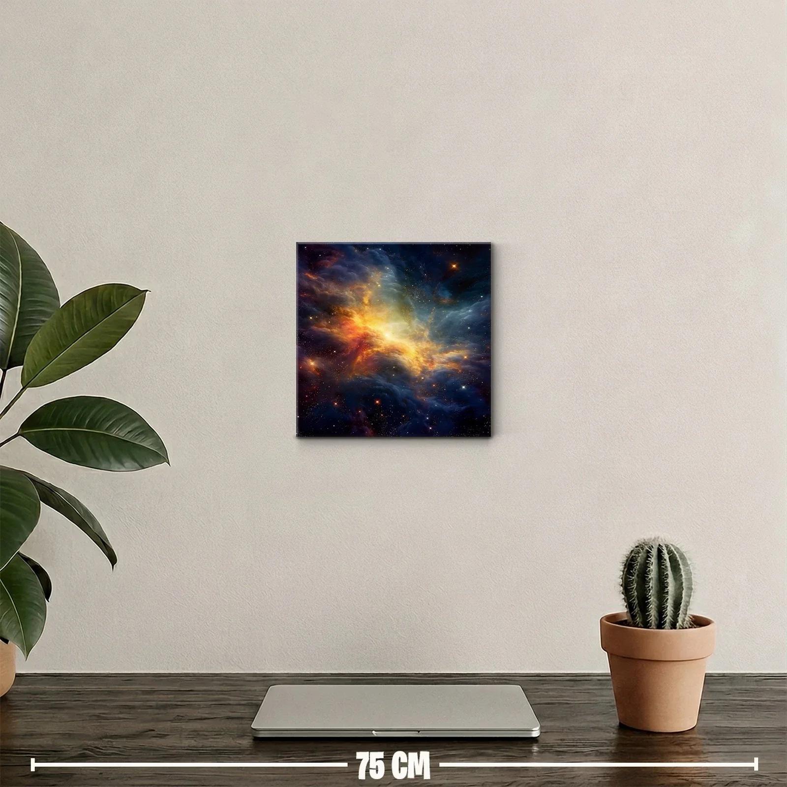 Cielo estrellado con nebulosa en tonos cálidos y fríos — miniatura 2