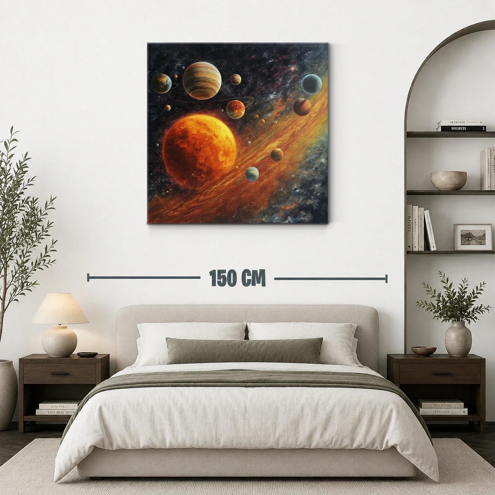 Cuadro del Sistema Solar en tonos cálidos y oscuros — miniatura 3
