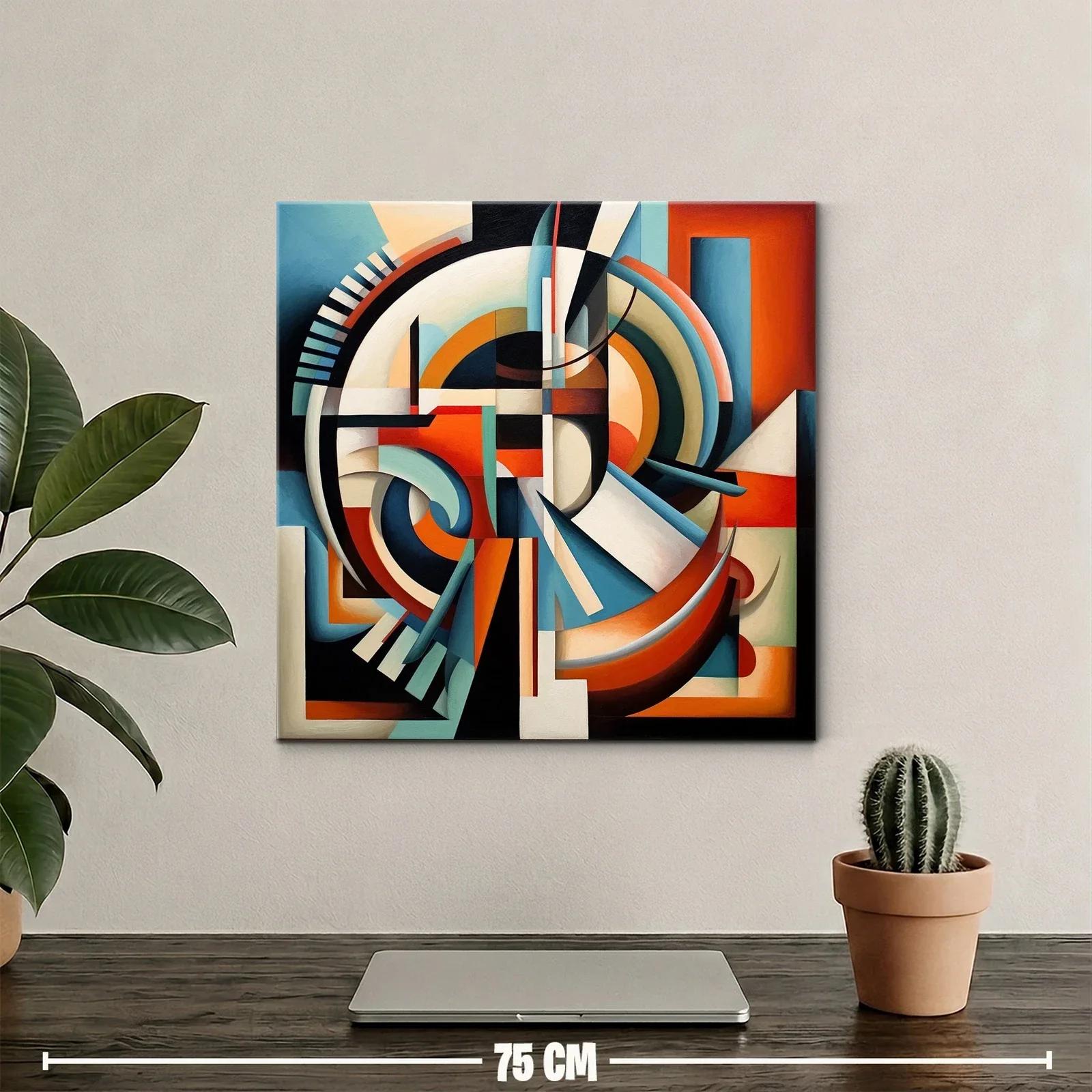 Composición abstracta con formas geométricas en tonos cálidos — miniatura 2