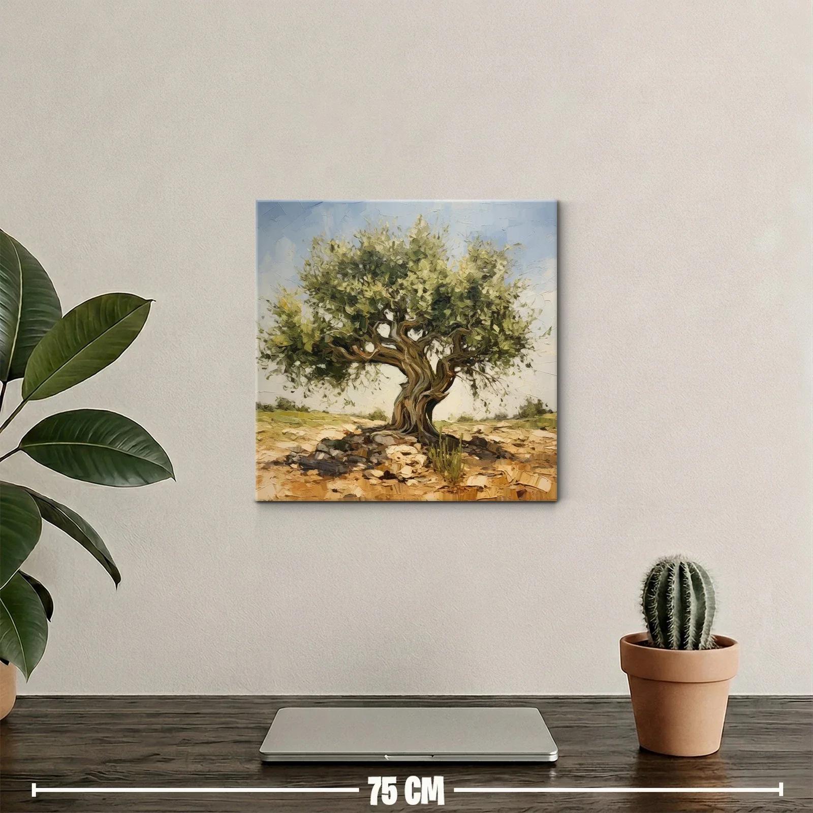 Cuadro árbol de olivo con paisaje sereno y luz natural — miniatura 2