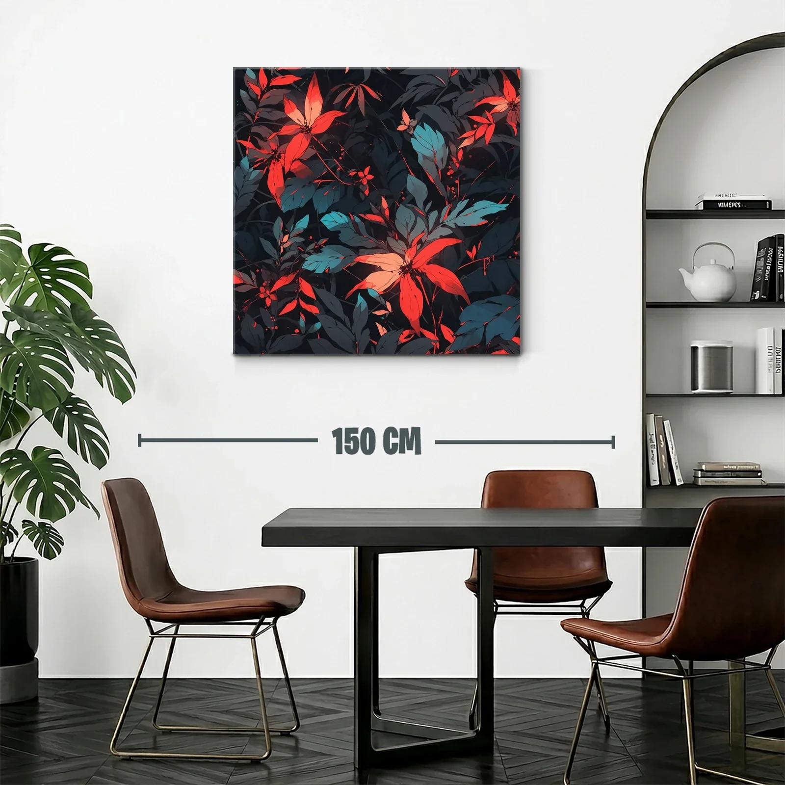 Flores rojas vibrantes sobre fondo oscuro elegante — miniatura 2