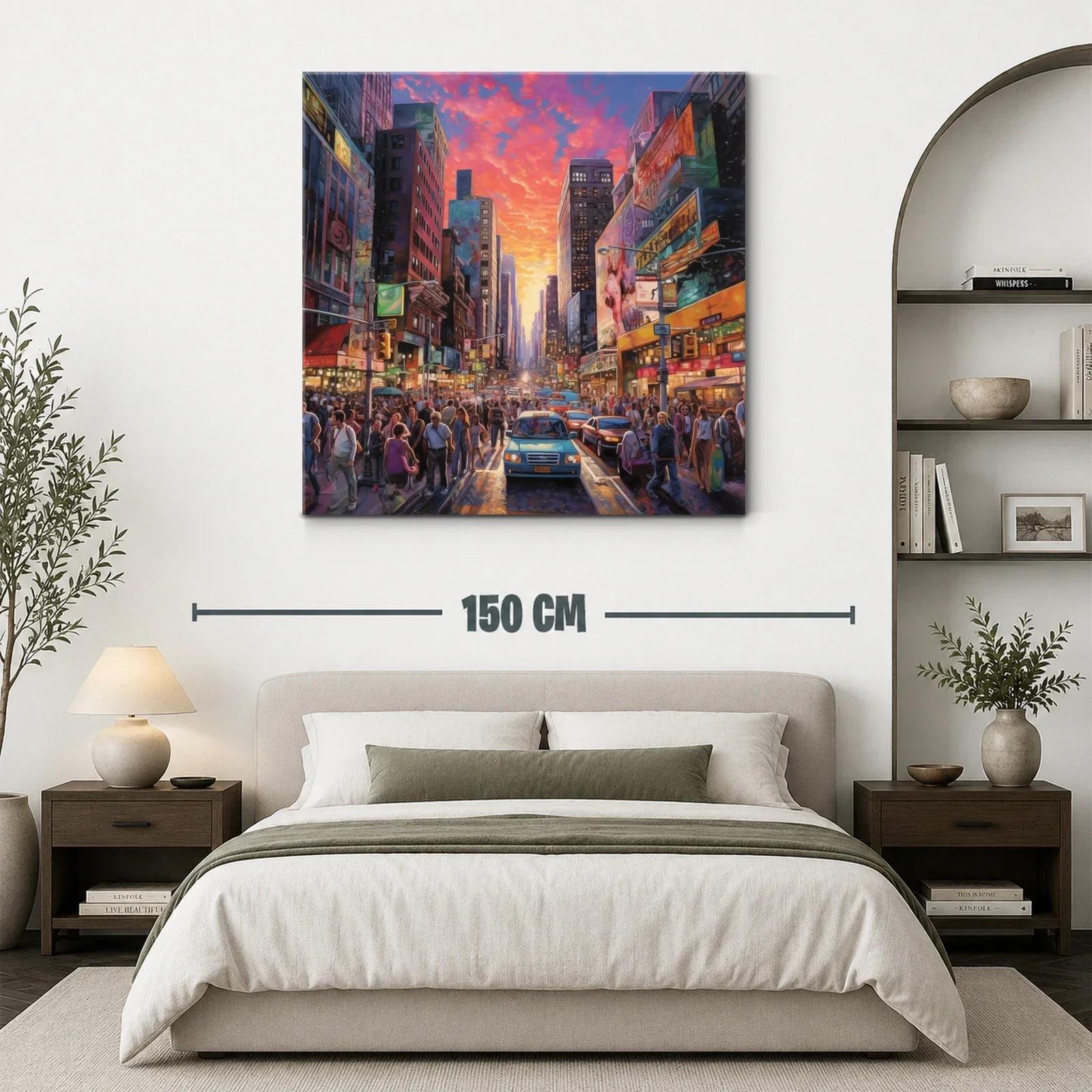 Atardecer vibrante en la ciudad con luces y movimiento — miniatura 3