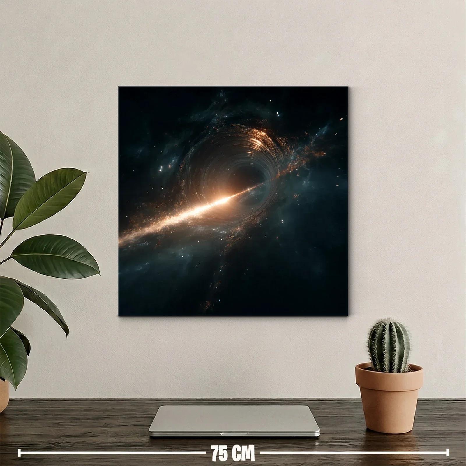 Cuadro Espacial con Agujero Negro y Luz Radiante — miniatura 2