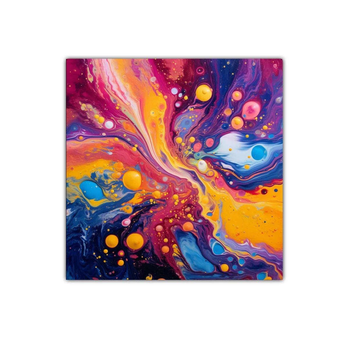 Cuadro abstracto explosión de colores vibrantes y dinámicos — imagen principal