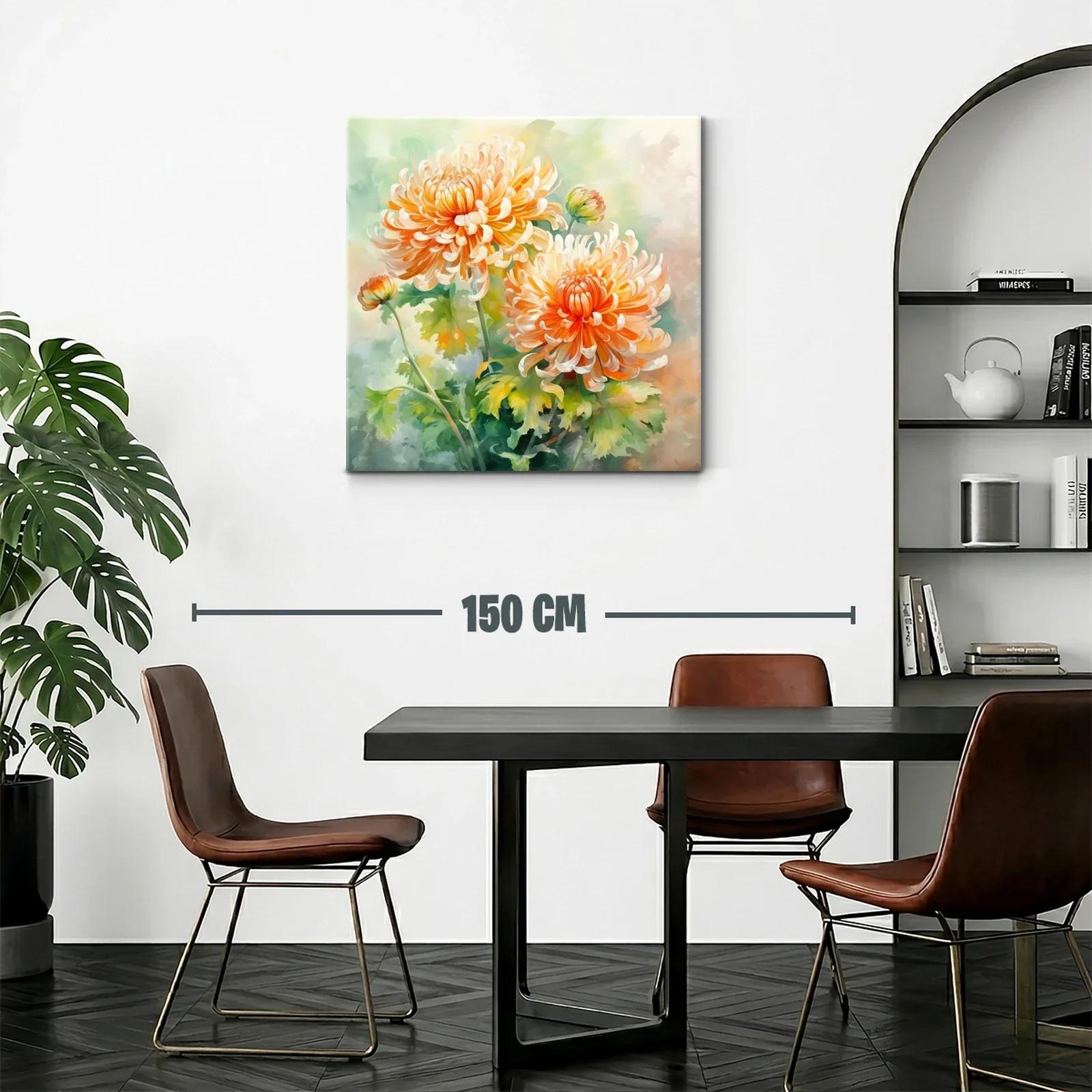 Cuadro con flores en tonos cálidos y detalles delicados — miniatura 2