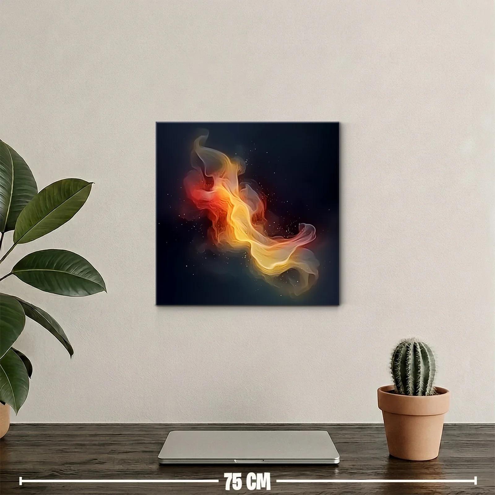 Explosión de luz y fuego en el cosmos abstracto — miniatura 2