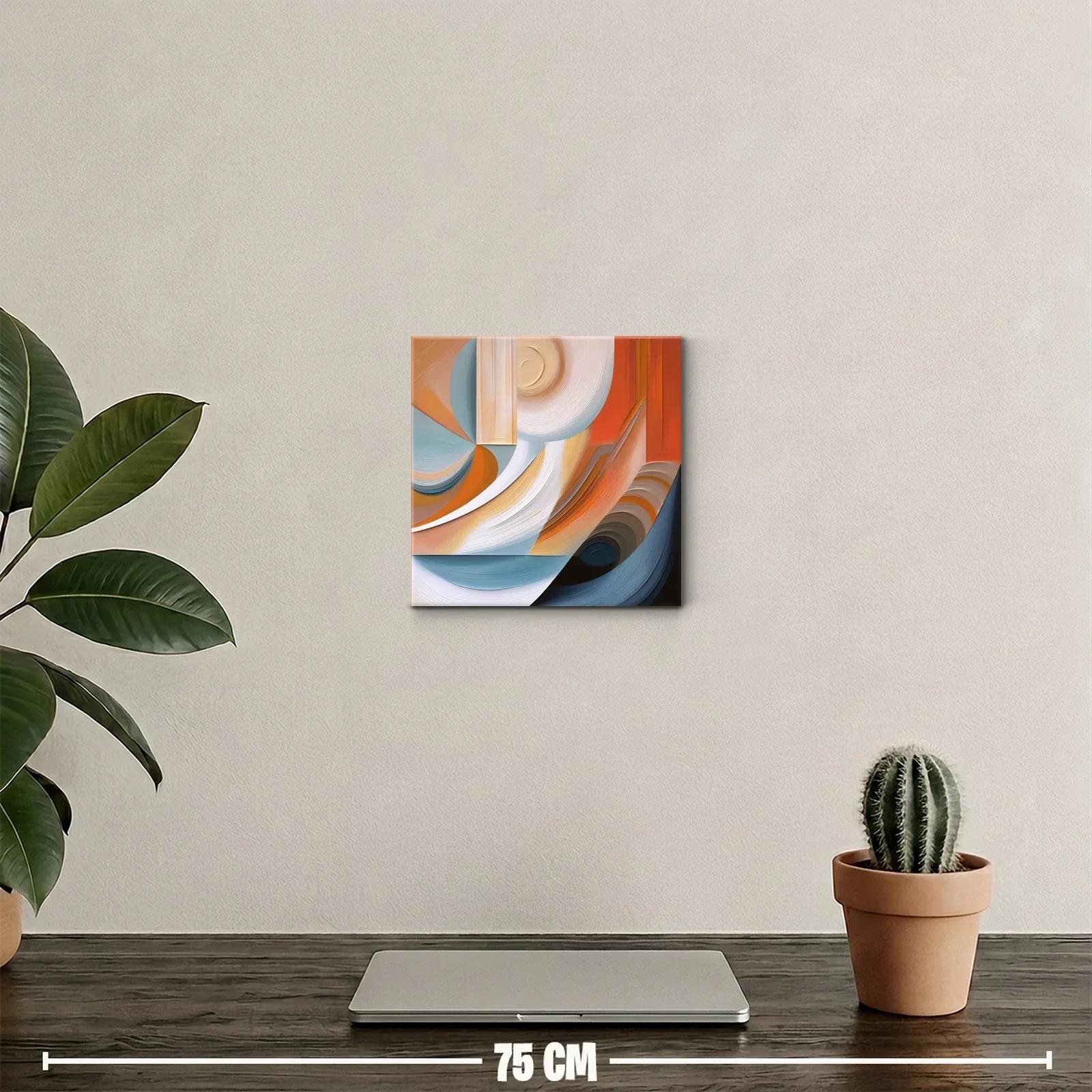 Composición abstracta con formas curvas y tonos cálidos — miniatura 2