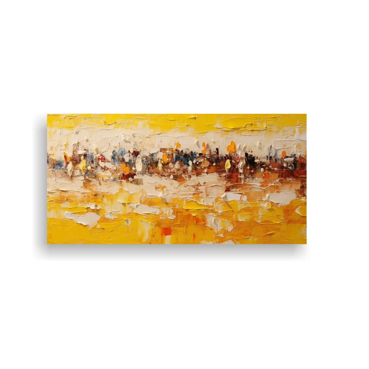 Cuadro multitud abstracta con empaste texturizado