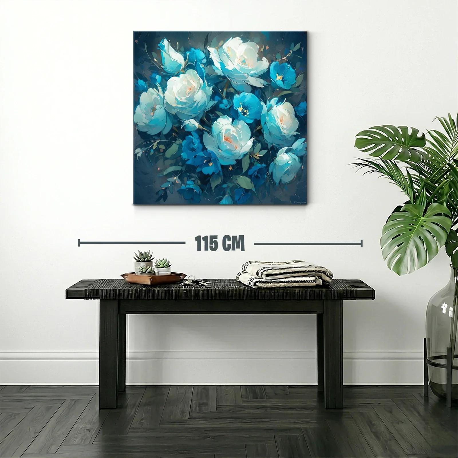 Naturaleza en calma con flores en tonos azul y blanco — miniatura 2