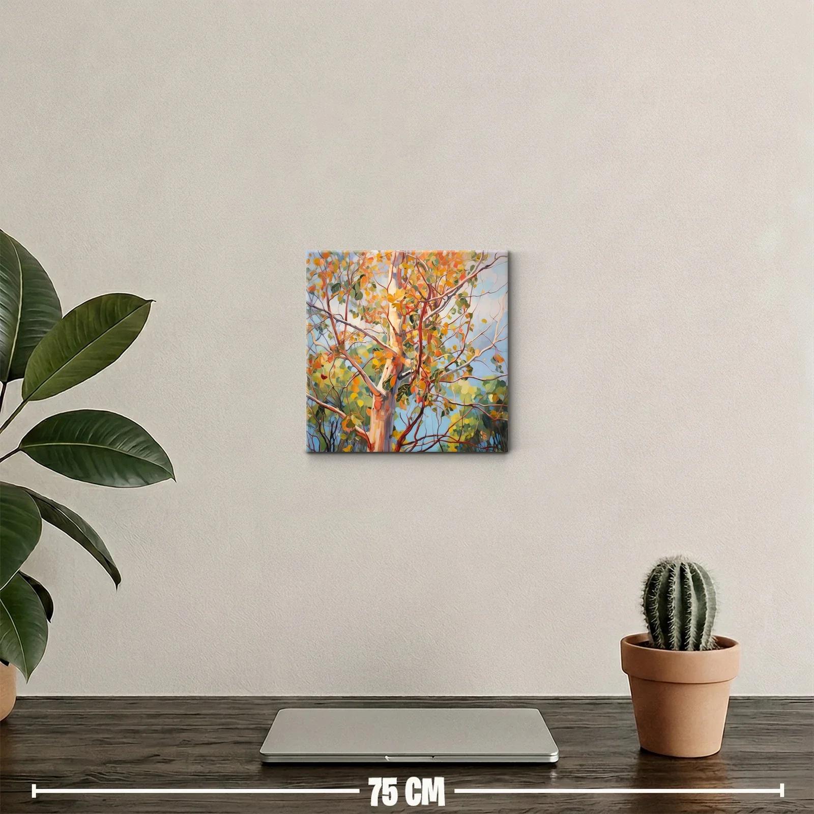 Cuadro decorativo árbol en tonos otoñales vibrantes — miniatura 2