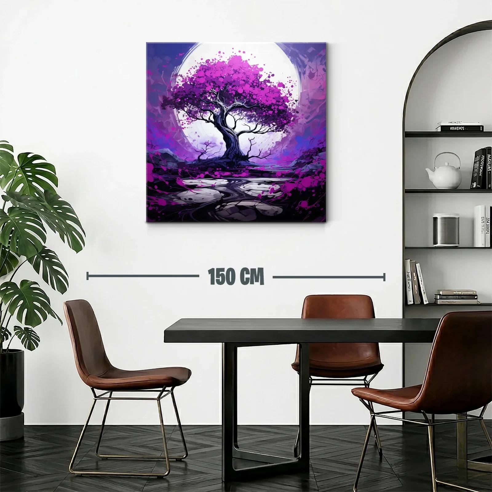 Árbol mágico con vibrantes tonos violetas y fucsias — miniatura 2