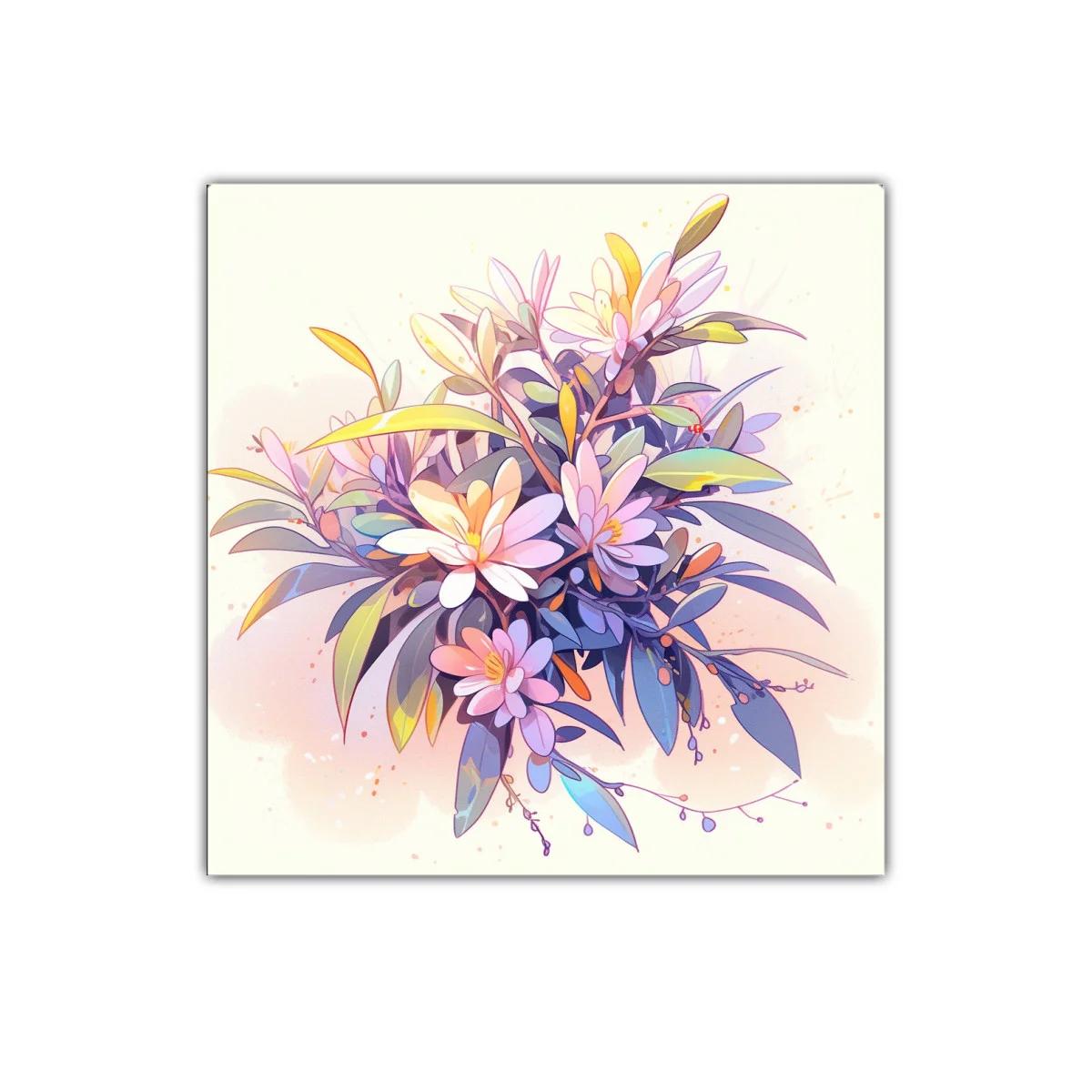 Cuadro floral con tonos suaves y delicados detalles en pastel — imagen principal