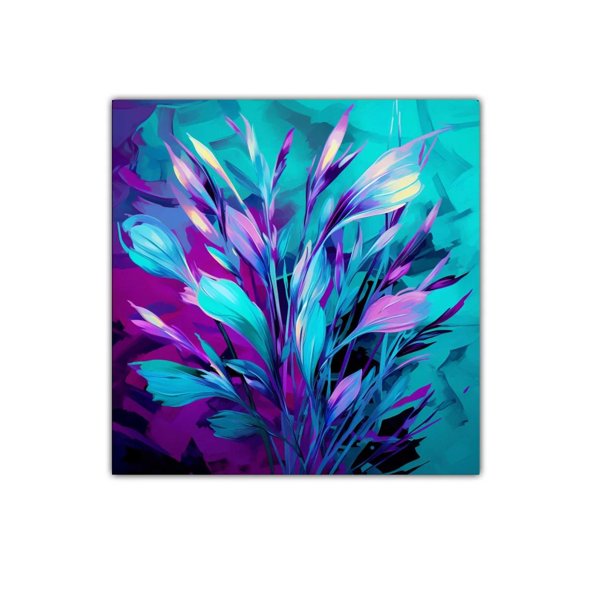 Flores vibrantes con tonos azul y púrpura surrealistas — imagen principal