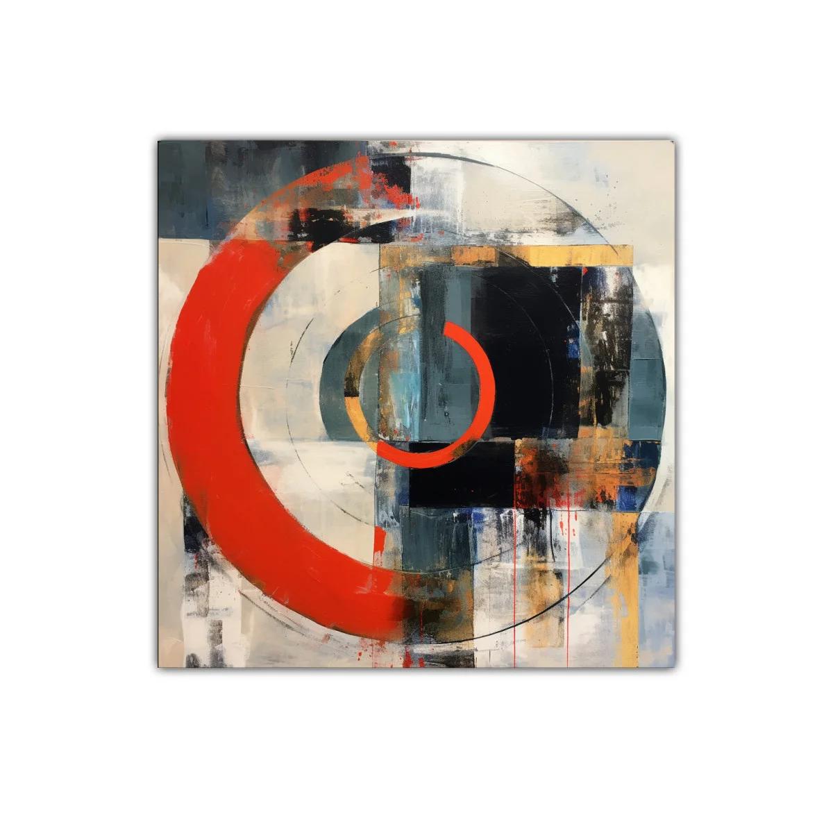 Composición abstracta con círculos y contraste vibrante — miniatura 1