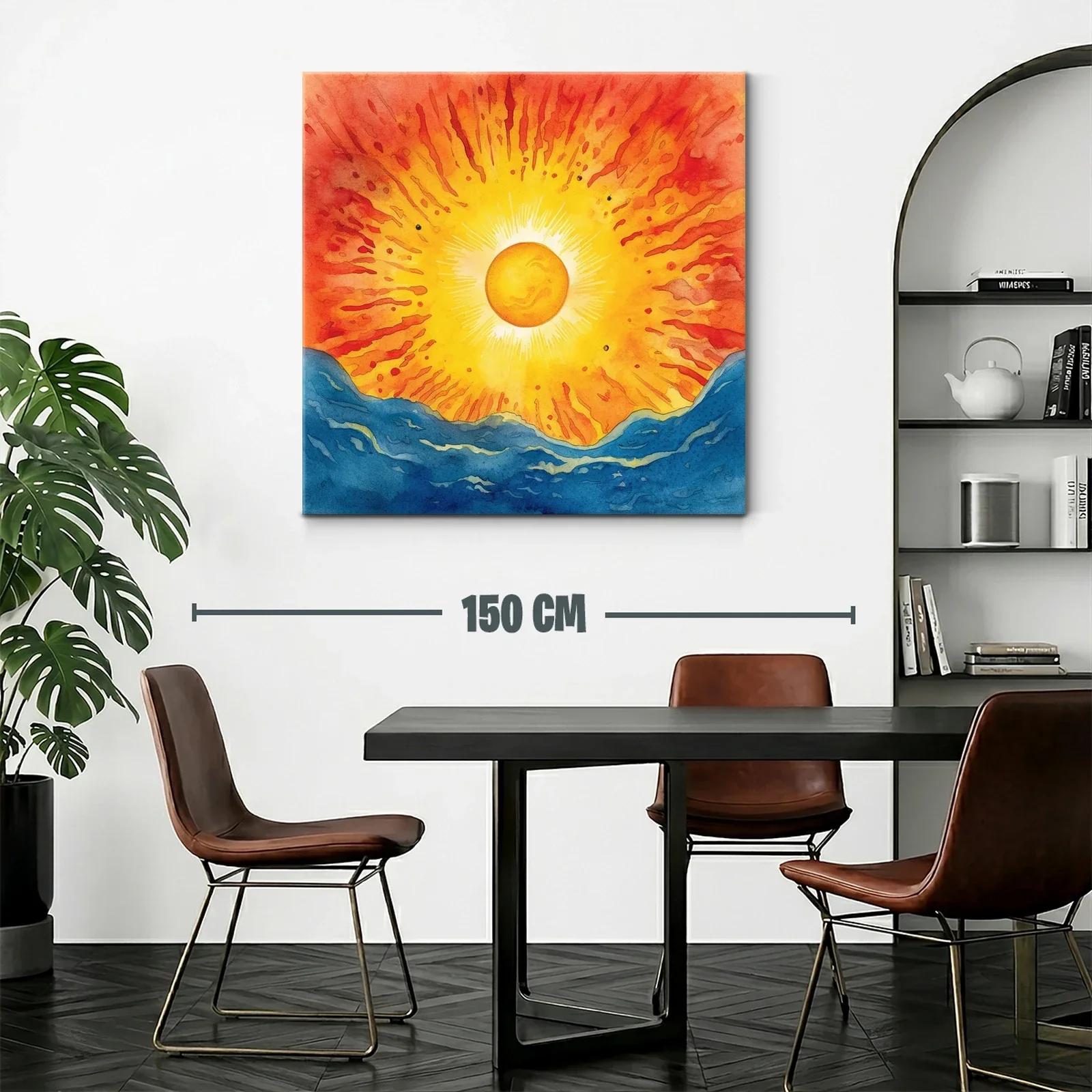 Explosión de luz solar sobre montañas azules vibrantes — miniatura 2