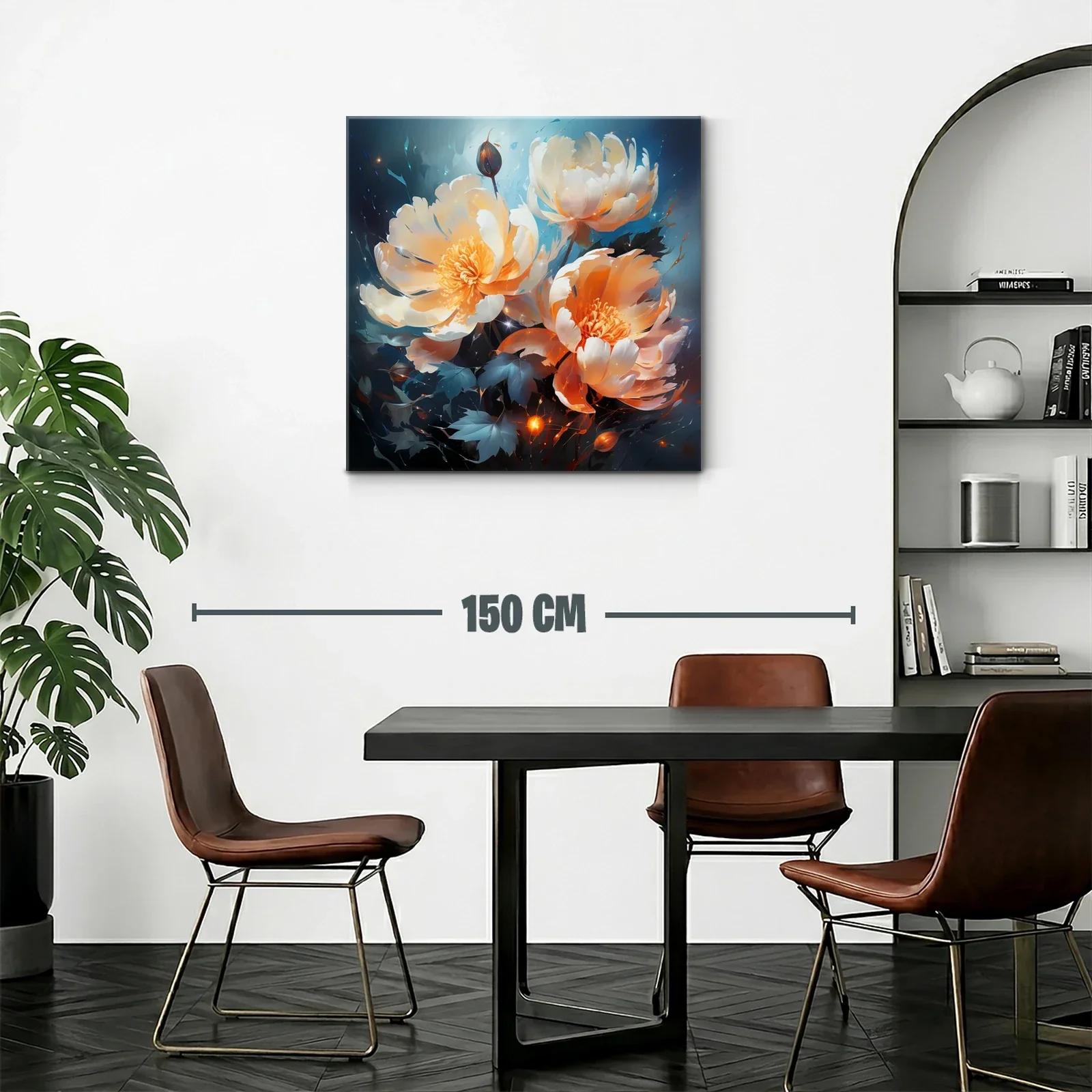 Flores etéreas en tonos cálidos y fríos contrastantes — miniatura 2