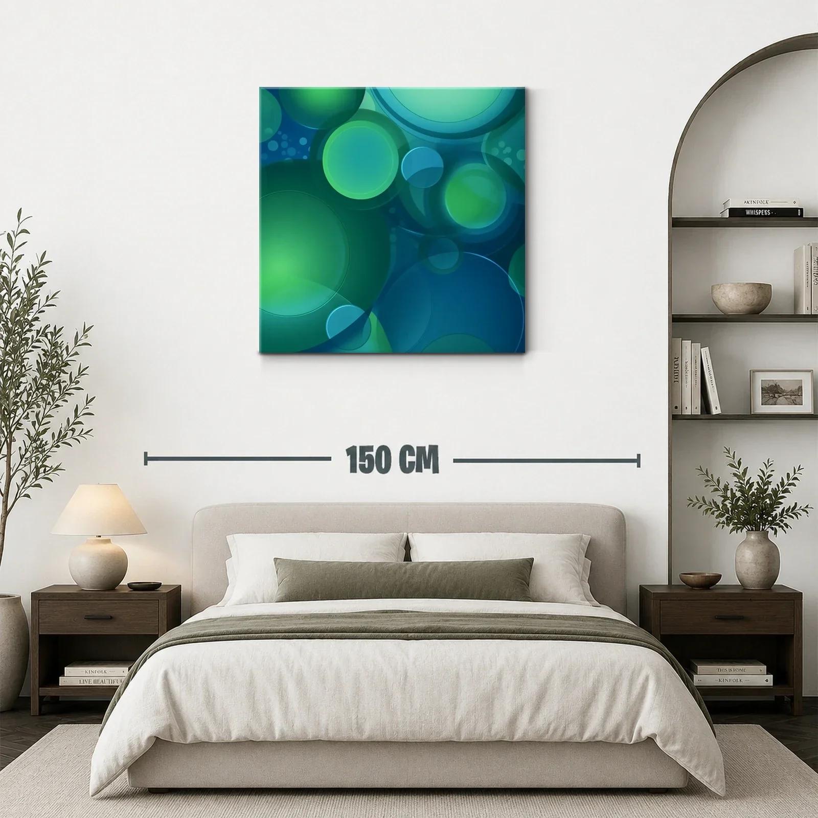 Composición abstracta de círculos en tonos verdes y azules — miniatura 3