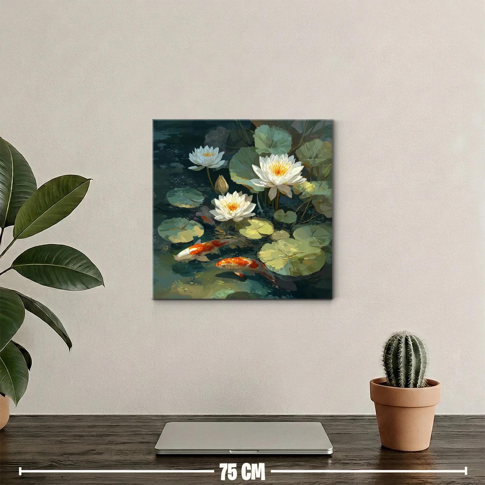 Serenidad de Nenúfares y Peces Koi en Agua Tranquila — miniatura 2