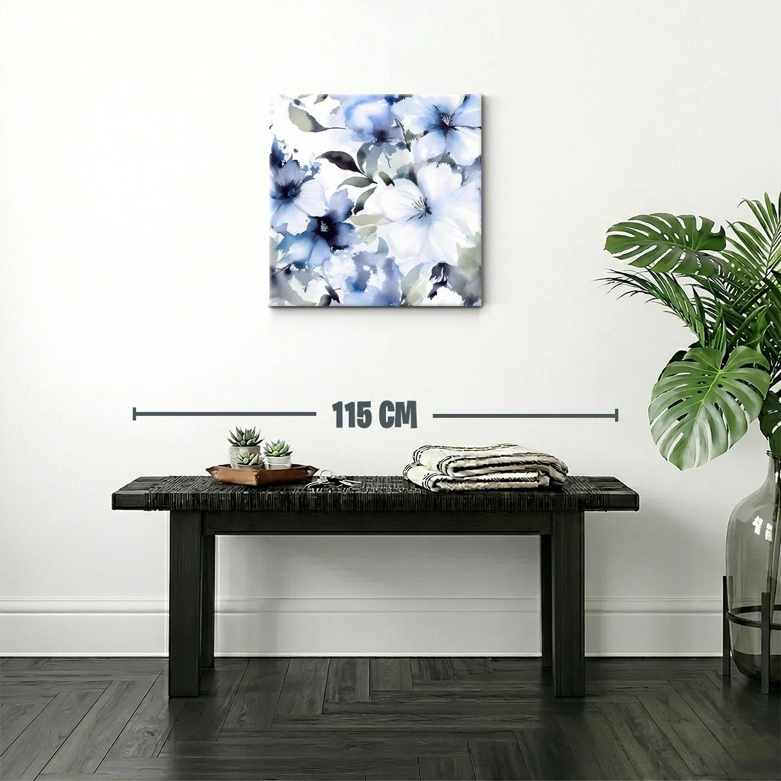 Cuadro floral en tonos azules y blancos delicados — miniatura 2