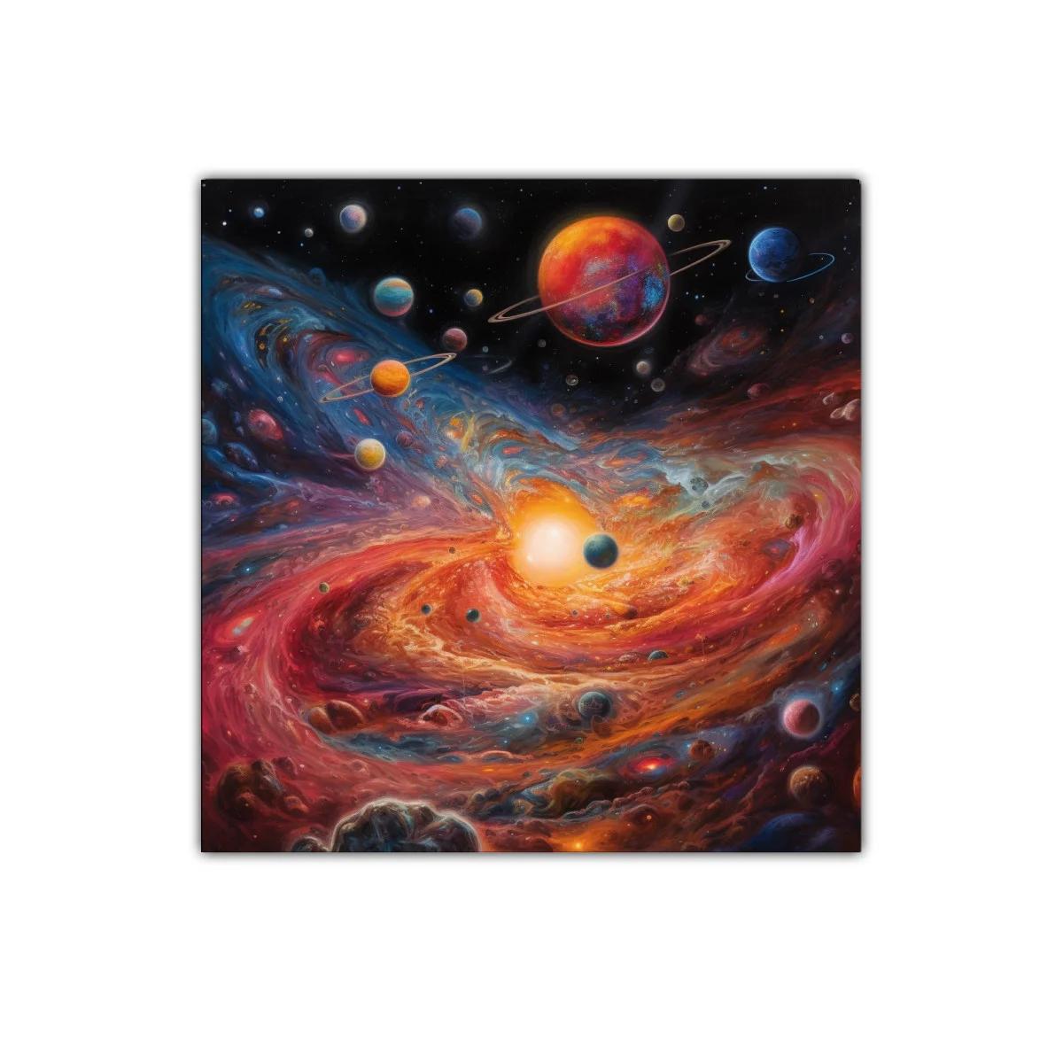 Espectacular universo cósmico en colores vibrantes y dinámicos