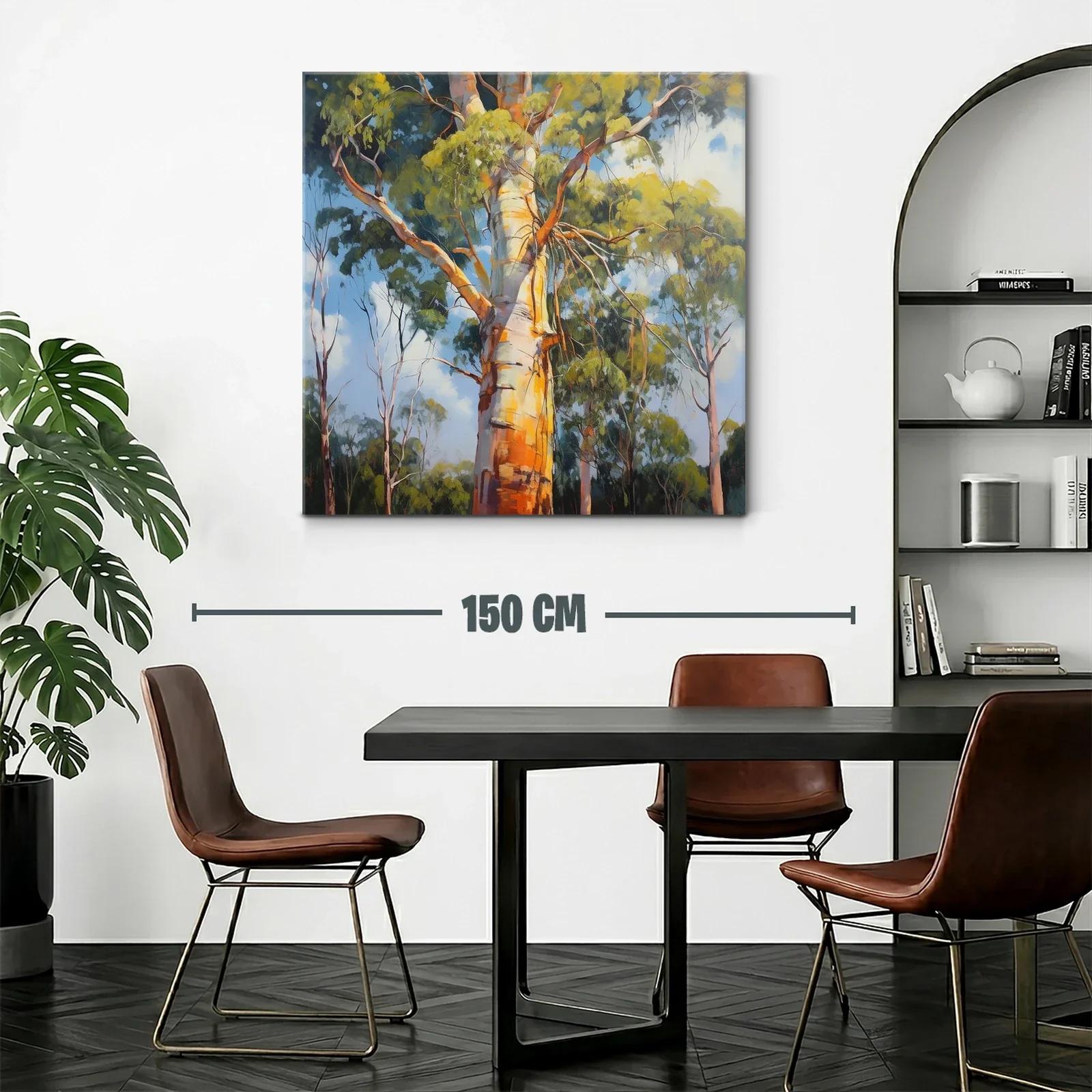 Tronco de árbol iluminado por luz natural vibrante — miniatura 2