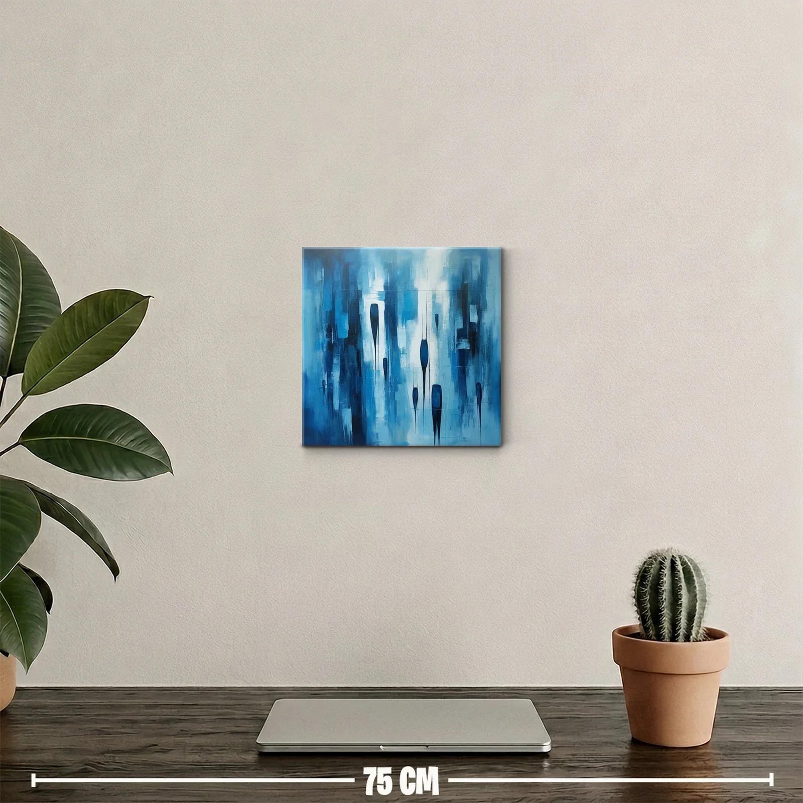 Composición abstracta con tonos azules y blancos — miniatura 2