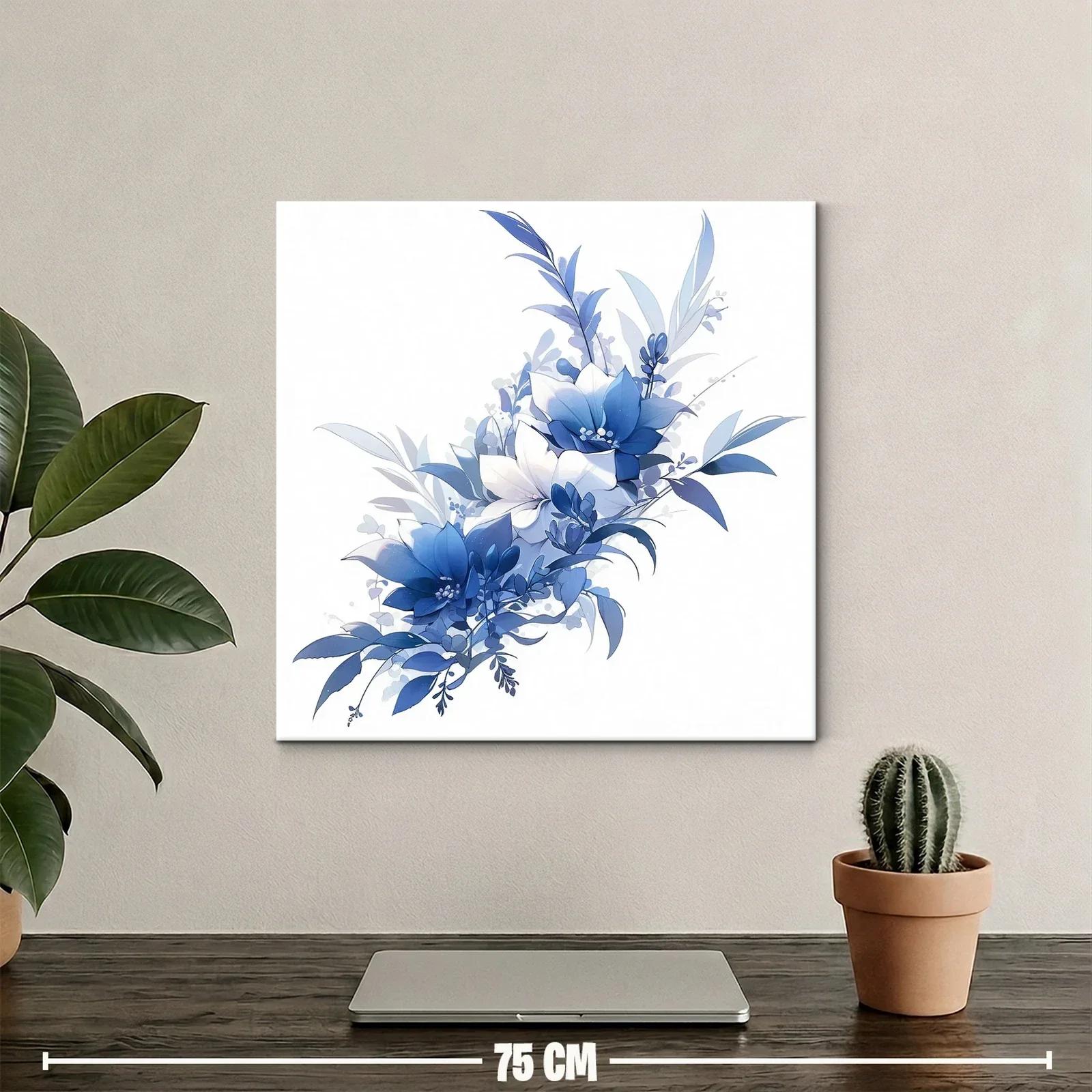 Composición floral elegante en tonos azules y blancos — miniatura 2